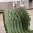 thumbnail image 4 of YOUNIKE Upholstered Dining Chairs Set of 2, Faux Leather Kitchen Chairs, Modern Side Chairs, Wide Curved Back, Metal Legs, Bean Green, 4 of 15