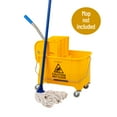 thumbnail image 2 of Mind Reader Mobile Heavy Duty Mop Bucket with Down Press Wringer, 22-Quart Capacity, Yellow, 2 of 9