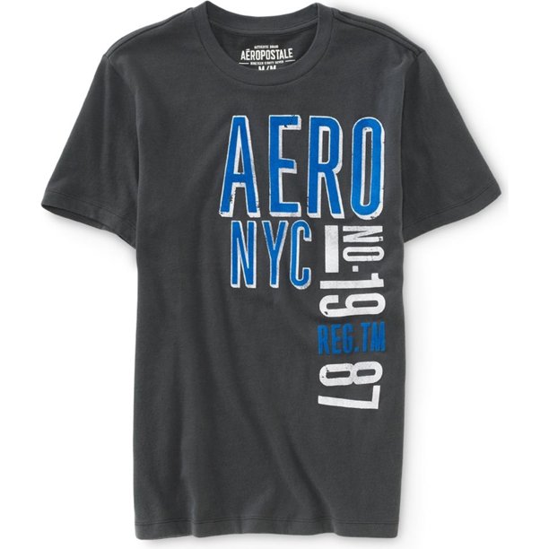Camiseta gráfica Aeropostale Hombre Aero Nyc Negro Mediana