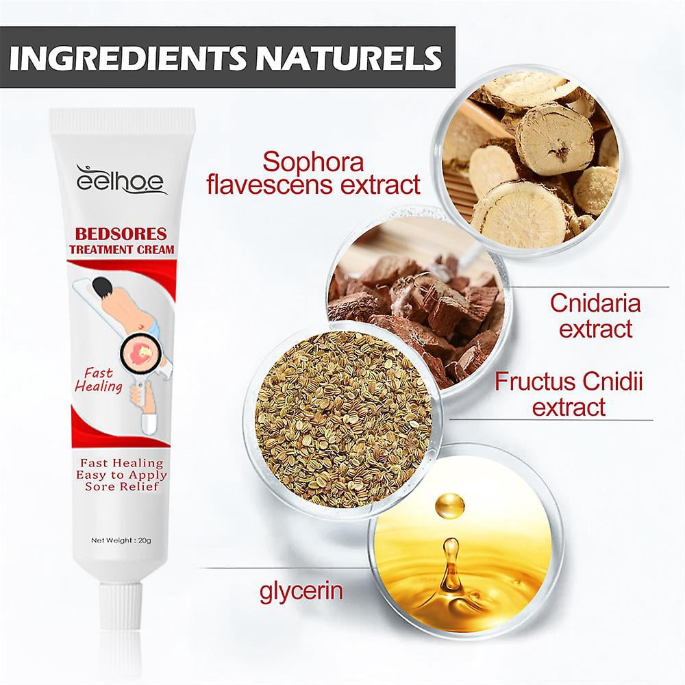 3x Bedsore Treatment Cream Pressure Sore Ulcer Skin Rot Necrotic Repair Relief Ointment Bed Sore Wound Healing Decubitus Feet Care