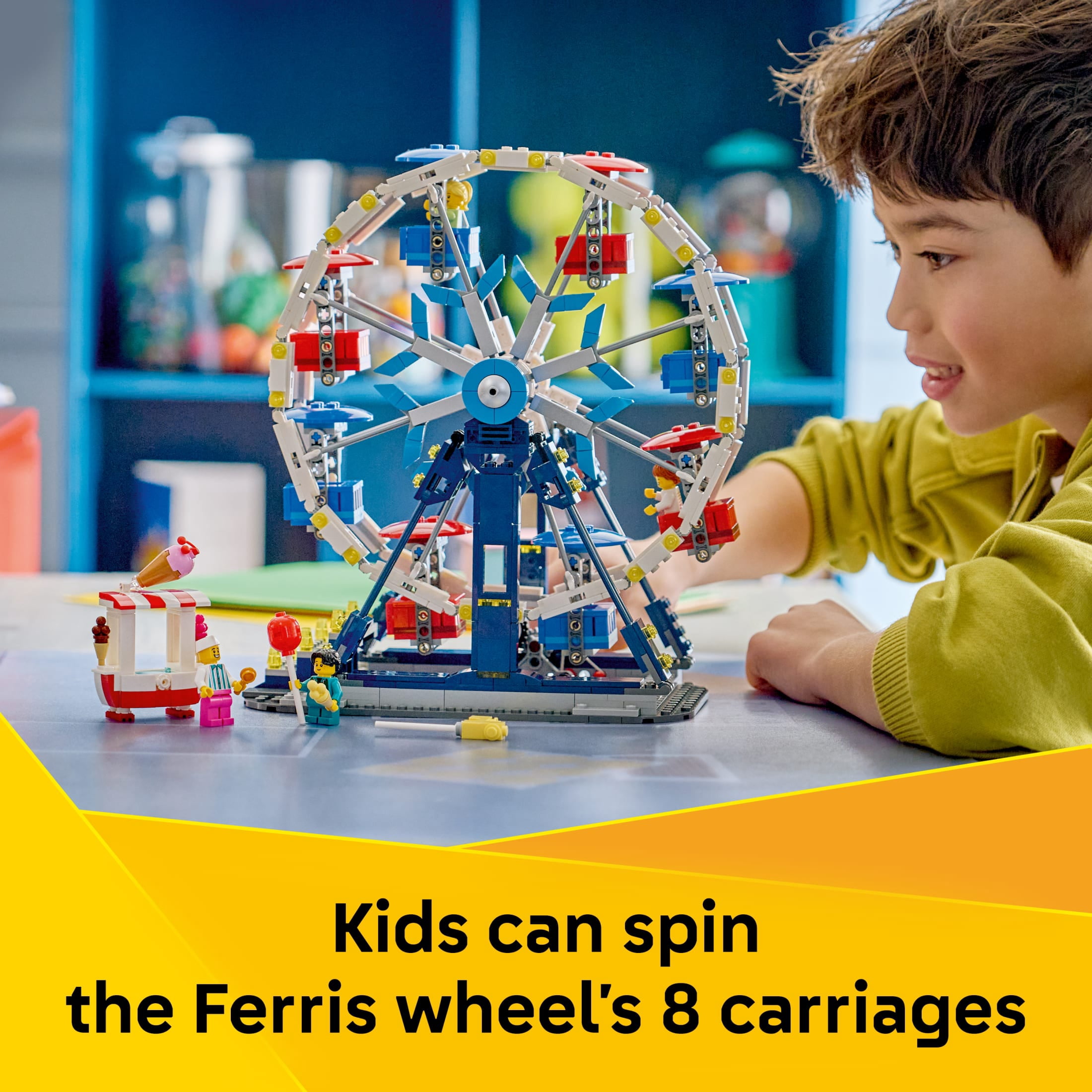 LEGO Creator 3 in 1 Iconic Ferris Wheel - Building Toy for Boys & Girls, Ages 8+ - 3 Building Options - Gift Idea for Kids - 31389