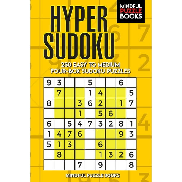 Windoku Hyper Sudoku 250 Easy To Medium Four Box Sudoku Puzzles 