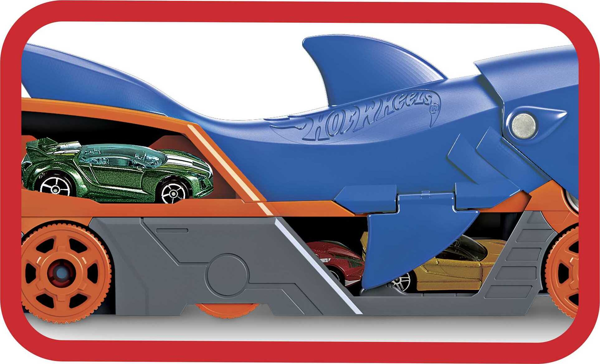 Hot Wheels Shark Chomp Transporter Playset with 1 Toy Car in 1:64 Scale - image 4 of 7