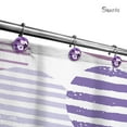 thumbnail image 4 of Sunlit Luxury Design Round Purple Diamond Crystal Gem Bling with Glide Balls Shower Curtain Hooks, Rust Proof Metal Rhinestones Glam Shower Curtain Rings-12 Pack, 4 of 4