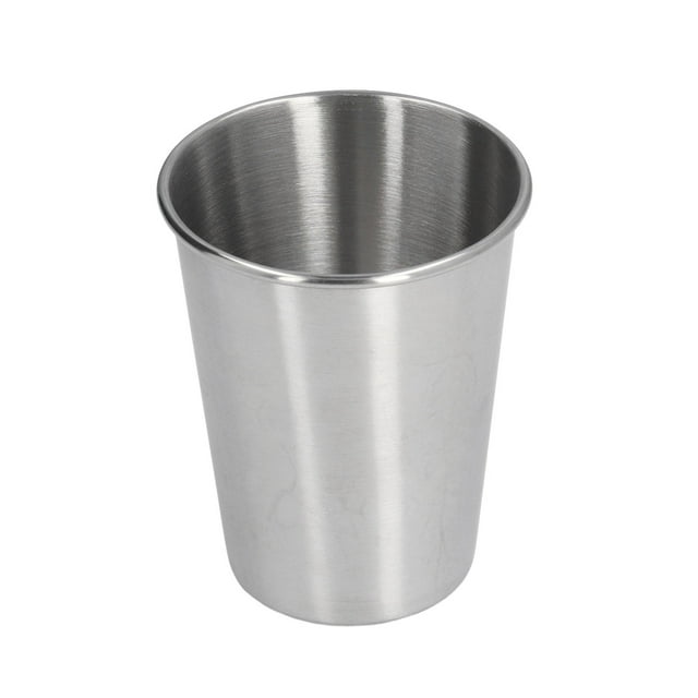 Stainless Steel Cup, Long Service Life Mirror Polish Inside Beautiful Single Layer Water Cup For Outdoor For Indoor For Camping Stainless Steel Color