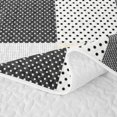 thumbnail image 5 of Castle Fairy Retro Buffalo Plaid Twin Quilt Set 2 Pieces,Abstract Polka Dots Twin Coverlet Set,Beige Charcoal White,1 Bedspread and 1 Pillowcase, 5 of 7