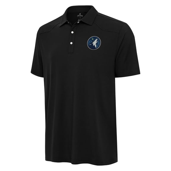 Men's Antigua  Black Minnesota Timberwolves Western Polo