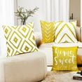 thumbnail image 2 of Decorative Throw Pillow Covers Set of 4 Yellow Pillow Covers 20x20 inchThrow Pillow Cases Linen Pillow Case，Modern Farmhouse Outdoor Pillow Covers for Couch Sofa Living Room Bed Car, 2 of 6