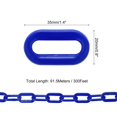 thumbnail image 2 of Uxcell 300Ft Plastic Chain Barrier, Safety Link Chain Stanchion, Blue, 2 of 7