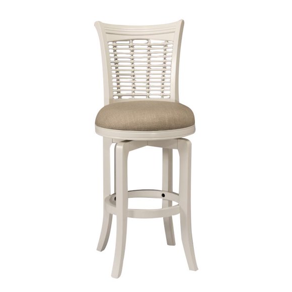 Hillsdale Bayberry 30" Swivel Bar Stool in White