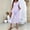 Purple, variant on Women's 2 Piece Casual Outfit Set Short Sleeve Tunic Top & Waist Capri Cropped Pants, Summer Lounge Vacation Matching