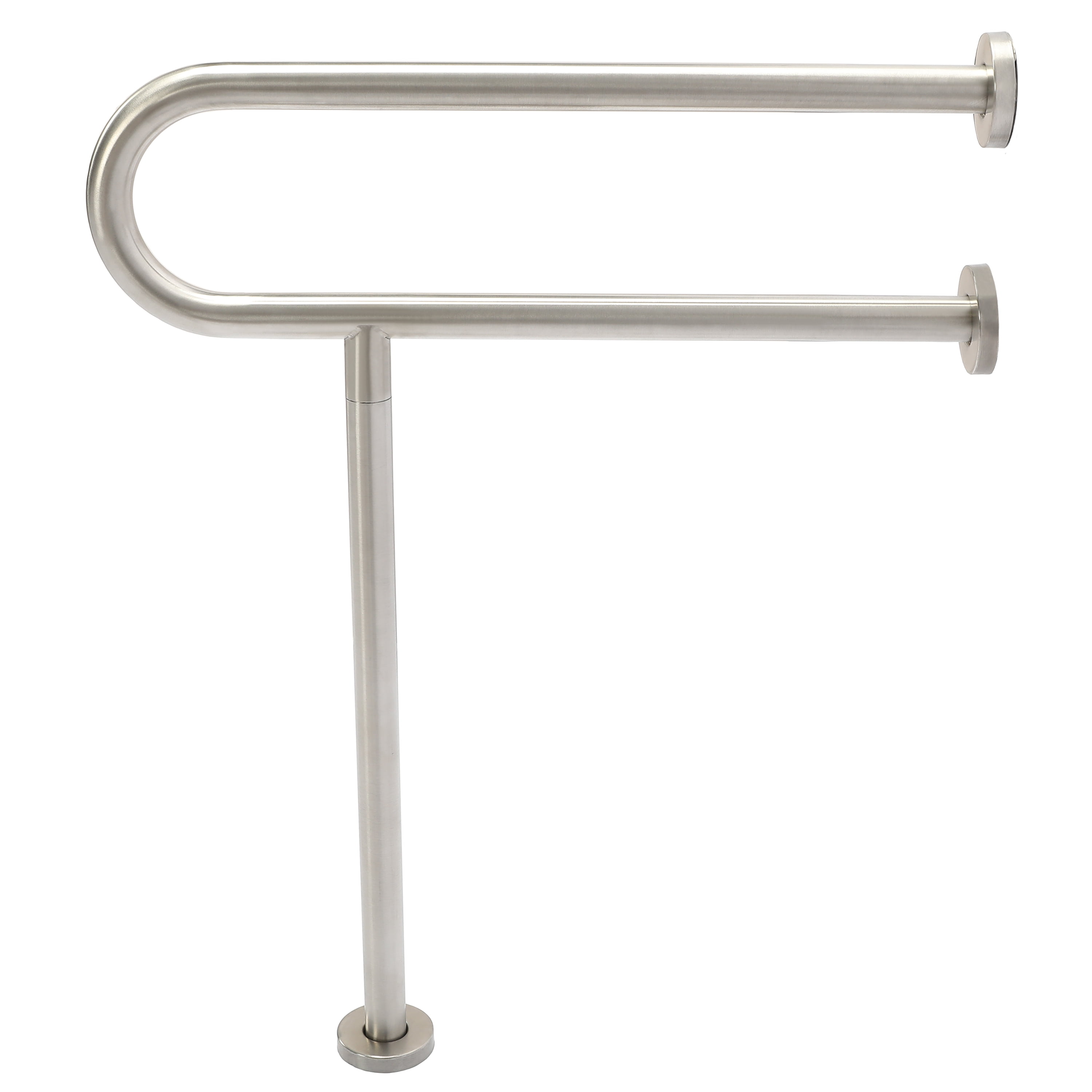 HECASA 24" Grab Bars Toilet Bathtub Handrail 304 Handicap Rails Bathroom Safety Wall Mount Floor Support Assist Bar on Slip Hand Grips for Disabled Elderly Handicapped Pregnant Woman
