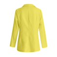 thumbnail image 4 of AWZXDE Blazer Décontracté à Manches Longues pour Femmes Sans Boutons Sans Poches Coupe Ajustée Veste de Bureau à la Mode pour Style Quotidien Intelligent Jaune,P, 4 of 5