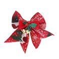 thumbnail image 1 of Bell Leaves Decor Christmas Themed Print Christmas Bow Xmas Tree Wreath Mini Bowkont Pendant Party Supplies, 1 of 8