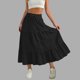 thumbnail image 5 of Faldas Largas para Mujeres Verano Suelto Casual Cómodo Sólido A-Línea Cintura Elástica, Poliéster Ligero, Versátil para la Fiesta Diaria de Citas, 5 of 9