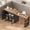 Black, variant on Extendable Rolling Kitchen Island With Dining Table, Drawers And Open Storage Shelves