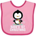 thumbnail image 3 of Inktastic Babys First Christmas Penguin Boys or Girls Baby Bib, 3 of 4