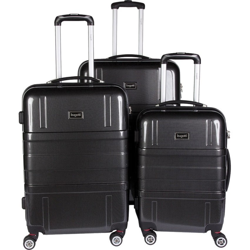 Bugatti 2 Piece Hardside Luggage Set Bugatti Hard Case Luggage Set Black - Walmart.com - Walmart.com