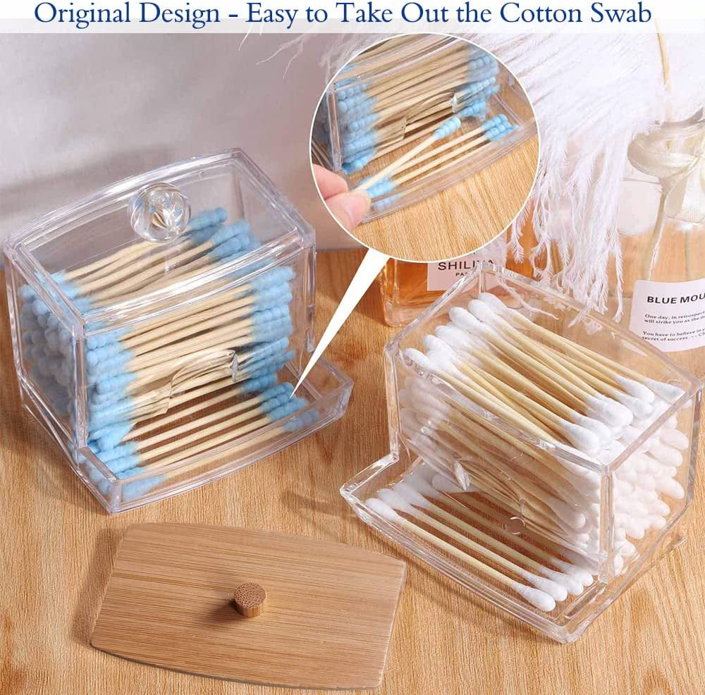 Clear Acrylic Q-Tip / Cotton Swab Storage Container – All About Tidy