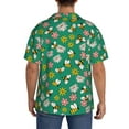 thumbnail image 5 of Easygdp Flying Bees Men's Casual Short-sleeved Shirt with Pocket and Button Suitable for Beach Vacation Leisure - XX-Large, 5 of 7