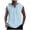 Light Blue, variant on Mens Solid Color Csual Drawstring Button Hooded Vest Top,Tank Tops Men,S