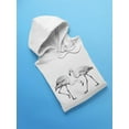 thumbnail image 3 of Flamingo Pencil Drawing Hoodie Women -Image by Shutterstock, Female Small, 3 of 4