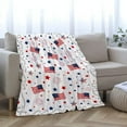thumbnail image 5 of Luxury Plush 4th of July Patriotic Blanket Stars Fireworks Flower Independence Day Throw Blanket for Couch,Lightweight Soft and Warm Throws Blankets for Sofa Bed Living Room in Spring 30"x40", 5 of 6