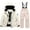 B-929Pink398, variant on Kids Winter Ski Boys Girls Warm Thermal Snowsuit Outfits For Cold Weather Outdoor Activities Hood Long Sleeve Jackets Overalls Pants With Pockets Solid Color Trendy Teen Dailywear