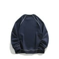 thumbnail image 4 of M-5X Plus Size Sweatshirts for Men with Pocket Long Sleeve Crewneck Shirts Mens Casual Solid Pullover Breathable Athletic Workout Sweatshirt Tops, 4 of 8