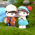 thumbnail image 4 of Adorno de jardín en miniatura, figura artesanal, decoración de hadas, pareja de pie En pie, 4 of 9