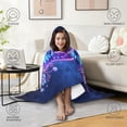 thumbnail image 4 of Glowing Butterflies Wearable Blanket Hoodies for Women Men Adults Butterfly Lovers Plush Soft Purple Starry Butterflies Hooded Blanket for Camping Office Decor Birthday Gifts Decor 60×80 Inch, 4 of 5