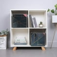 thumbnail image 3 of Collapsible Oxford Fabric Storage Cubes with Handles, Large Mid Foldable Oxford Cloth Bins Set of 2/6, Closet Organizers for Shelves Clothes Home Kitchen Toy - Minimalist style-1, 3 of 7
