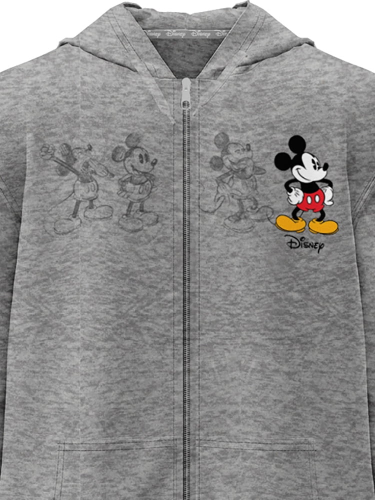 Disney Mickey Plus One Adult Unisex Zip Up Hooded Fleece
