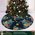 thumbnail image 6 of FMSHPON Sea Turtles Xmas Christmas Tree Skirt Stand Mat for Holiday Party Decoration Indoor Outdoor 36 inches, 6 of 6