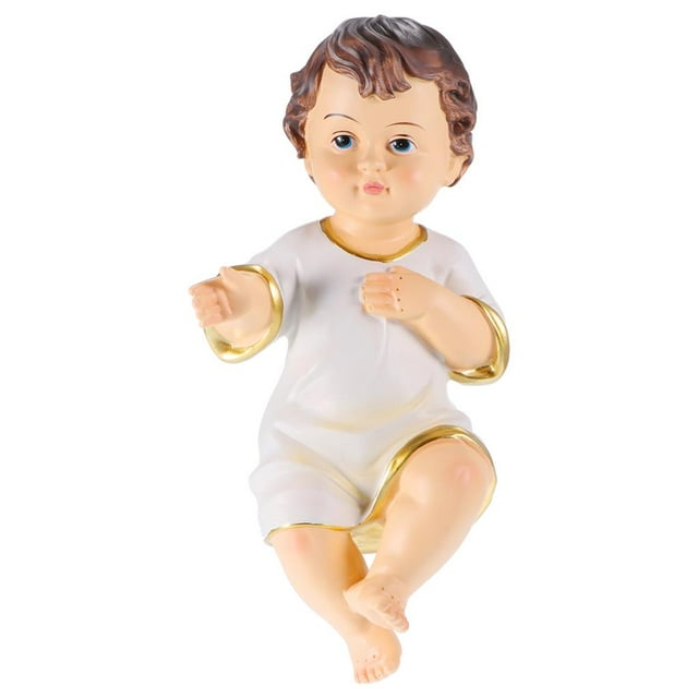 Maoww Resin Baby Jesus Ornament Exquisite Nativity Figurine Practical Little Baby Jesus Statue Household Little Jesus Craft for Home Study Room Bookshelf