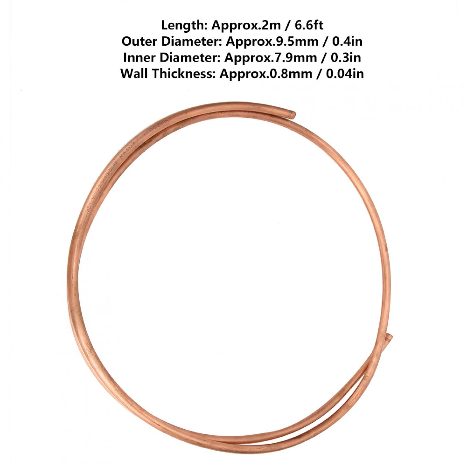2m C1100 T2 Copper Tube Pipe Soft Coil Tubing For Air Conditioner Refrigerator OD 9.5mm / .9mm,Copper Tube,C1100 T2 Copper Tube