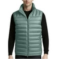 thumbnail image 6 of KeShDi Trench Coat Men Lightweight Jacket Solid Color Sleeveless Multifunctional including storage bag Warm Windproof Casual Travel Jacket Mint Green XL, 6 of 8