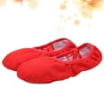 thumbnail image 3 of 1 par de zapatillas de ballet con suela de goma, ideales para practicar ballet, yoga y danza, para niñas y mujeres (rojo, talla 45, 26,5 cm, 9,5 EE. UU., 7 Reino Unido, 41 UE, 10,41 145 pulgadas), 3 of 8