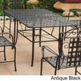 thumbnail image 3 of International Caravan Mandalay Iron Outdoor Dining Table-Color:Verdi Green,Size:60"L x 39"W x 29"H, 3 of 5