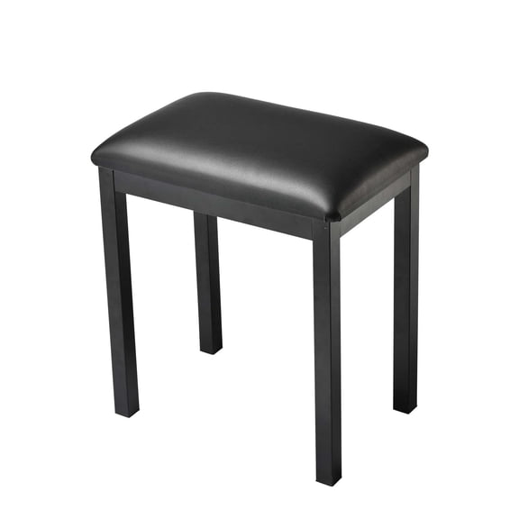 Olakula PU Leather Piano Bench Padded Keyboard Seat Single Stool Piano,More Stable Comfortable,Black