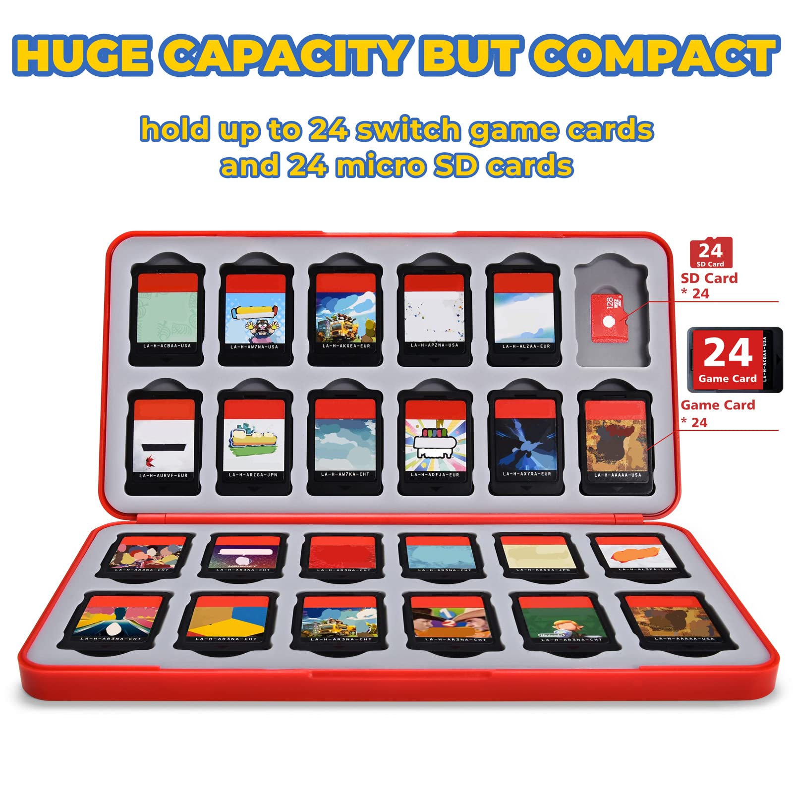 Funlab Nintendo Switch Game Card Case Pokedex Red 24-Slot photo 2