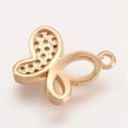 thumbnail image 2 of Brass Micro Pave Cubic Zirconia Pendants Butterfly Golden 10x13x2mm Hole: 0.5mm, 2 of 2