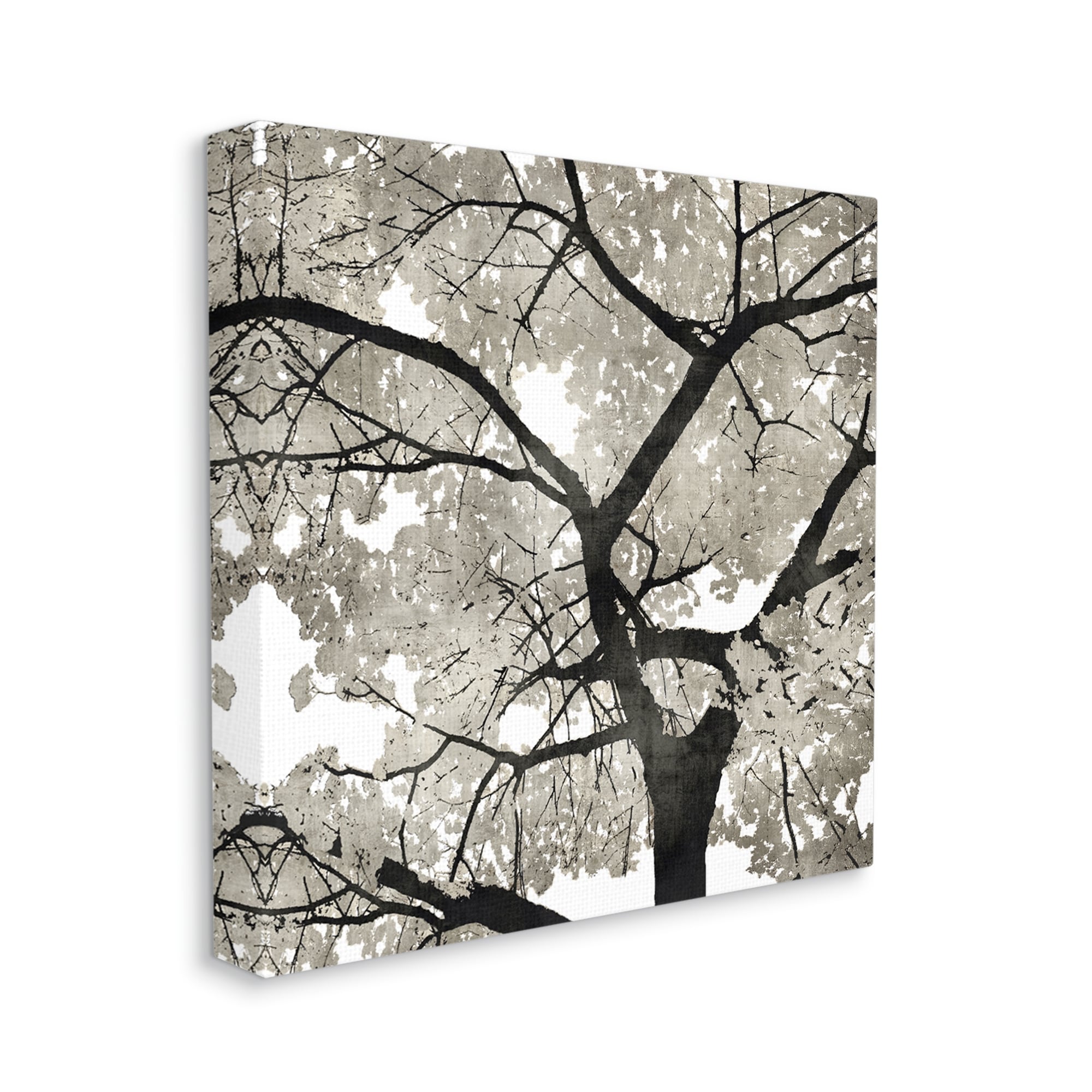 Stupell Industries Abstract Tree Branches Bold Black Grey Wilderness, 17 x 17,Design by Kate Bennett