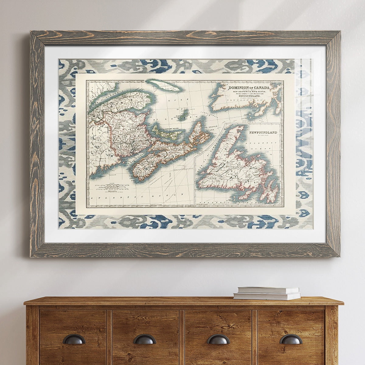 Bordered Map of Canada-Premium Framed Print - Ready to Hang