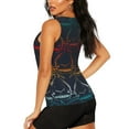thumbnail image 3 of Easygdp Cartoon Sharks Women's Workout Tank Top, Running Top, Hiking Shirt, Quick-Dry for Running, Yoga, Hiking - Large, 3 of 9