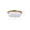 thumbnail image 2 of 60/7751-Nuvo Lighting-Rowen - 4 Light Flush Mount In Traditional Style-5 Inches Tall and 18.5 Inches Wide-Natural Brass Finish, 2 of 14