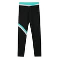 thumbnail image 5 of Linjinx Kids Girls Figure Skating Pants High Waist Ice Skating Leggings Gym Yoga Slim Fit Bottoms Blue Green 6, 5 of 6