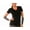 Black, variant on InstantFigure Activewear Compression Short Sleeve V-Neck Top AWT023