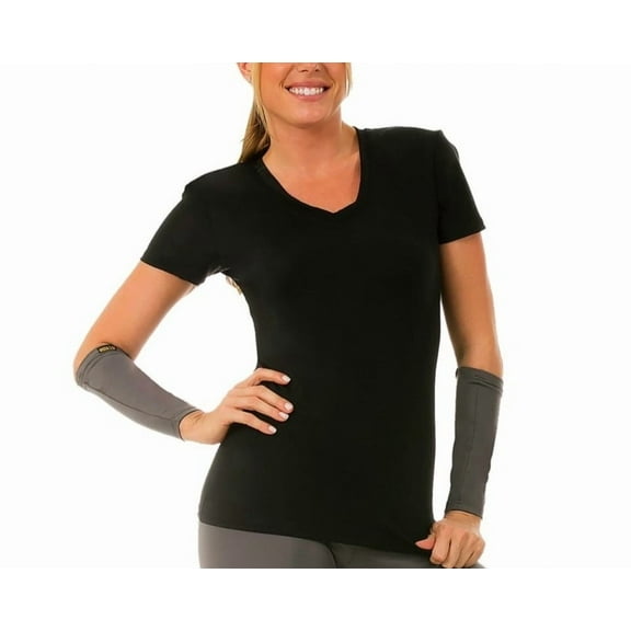 InstantFigure Activewear Compression Short Sleeve V-Neck Top AWT023