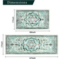 thumbnail image 3 of Boho Kitchen Rug, Teal Kitchen Rugs Farmhouse Style, Bohemian Rug, Kitchen Rugs and Mats Non-Skid Washable, Farmhouse Rugs for Kitchen Floor, Boho Kitchen Decor Accessories, Boho Kitchen Mat Set of 2, 3 of 6